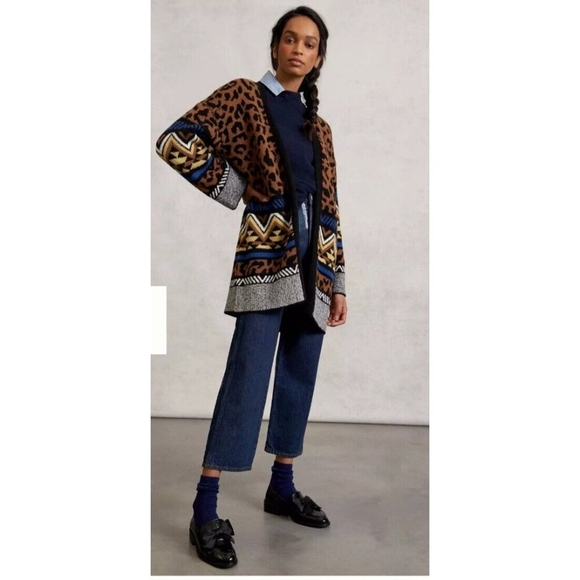 Anthropologie Marseille Leopard Cardigan Size  XS - Picture 1 of 13